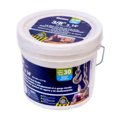 Chaîne à billes de calibre 30 avec crochet et grappin, 3/8" x 14', fini naturel