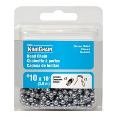 Chaînette à billes, #10 x 10', fini chrome