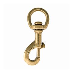 Mousqueton à verrou et pivot rond, fini bronze, 1"