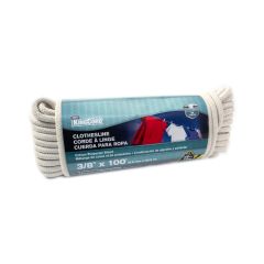 Corde à linge en polyester et coton tressée en losange, 3/8" x 100'
