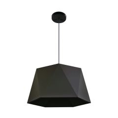 Luminaire suspendu à 1 lumière Beverly, noir, 19,44"