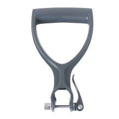 Poignée en D ergonomique, Polypro, gris