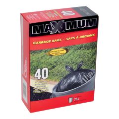 Garbage Bag - Black - 40/Pkg