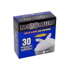 Garbage Bag - Kitchen - Tall - White - 30/Pkg