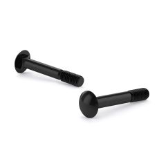 Boulon de carrosserie tête ronde, fini anticorrosion noir, 1/2" x 6", 25/boite