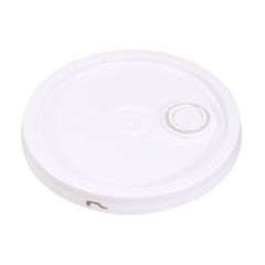 Couvercle de seau avec joint et bec verseur, plastique, blanc