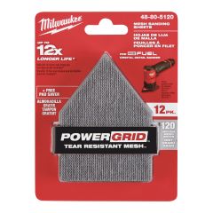 Feuille à poncer en filet M12 Fuel, grain 120, 12/pqt