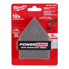 Feuille à poncer en filet M12 Fuel, grain 180, 12/pqt