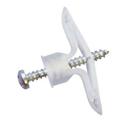 Chevilles en nylon avec vis, moyen, 4/pqt, 1/4"