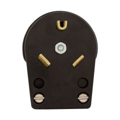 Fiche à angle, caravane, noir, NEMA TT-30P, 30 A/125 V