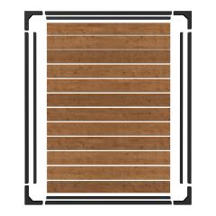 Jeu cadre barrière en acier, noir, 58'