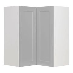Caisson supérieur de coin 2 portes, Shaker, gris, 24" x 30" x 12 1/2"