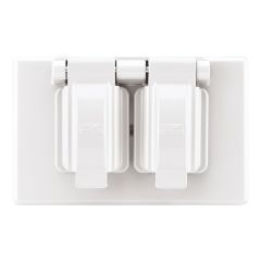 Couvercle protecteur double, extérieur, blanc