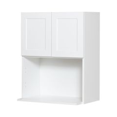 Caisson supérieur pour micro-ondes 2 portes, Shaker, blanc, 24" x 30" x 15 5/8"