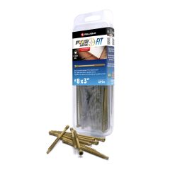 T15 Screw - PWR Drive Fit - Tan - #8 x 3" - 100/pkg