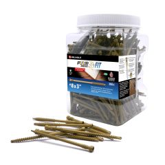 T15 Screw - PWR Drive Fit - Tan - #8 x 3" - 300/pkg