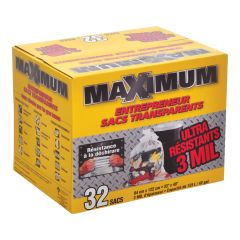 Garbage Bag - Contractor - 3 Mils - Clear - 32/Pkg - 33" x 48"