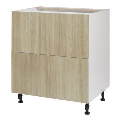 Caisson inférieur 2 tiroirs, Beauté Naturelle, bois, 30" x 34 3/4" x 24"