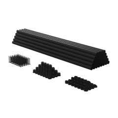 Balustre rond en fer, noir, 32", 30/pqt