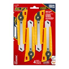 Ensemble de couteaux utilitaires, 18 mm, 4/pqt