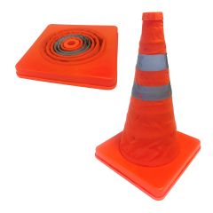 Cône de signalisation pliable, orange, 15"
