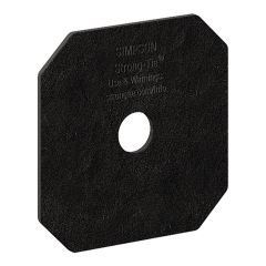 Rondelle décorative, OA AV, noir, 4" x 4"