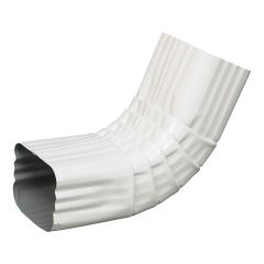 Coude A pour gouttière, aluminium, blanc, 2" x 3"