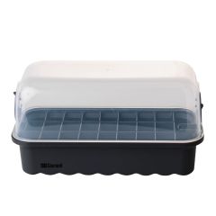Seed Tray With Dome – Grey - 26 Cells