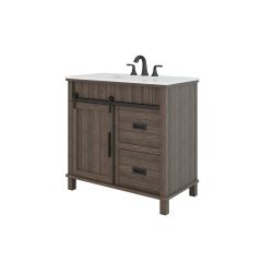 Vanity – Roman – Dark Oak - 36" x 34.5" x 19"