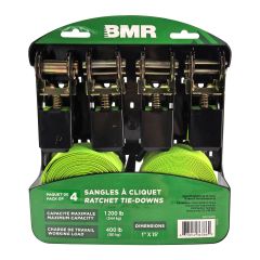 Sangle à cliquet, vert-noir, 1" x 15’