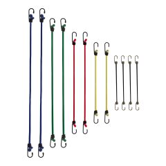 Sangles extensibles, multicolores, 12/pqt