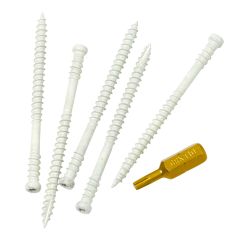 Screw – RT - FIN/TRIM - #8 x 2 1/2" – White – 100/pkg