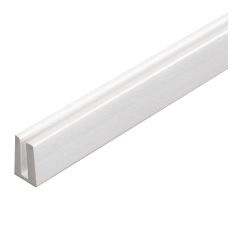 Moulure en U pour treillis panneau d’intimité, PVC, blanc, 8’