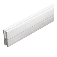 Moulure en H pour treillis panneau d’intimité, PVC, blanc, 8’