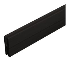 Moulure en H pour treillis panneau d’intimité, PVC, noir, 8’