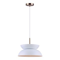 Luminaire suspendu Spezia, 13", blanc-or