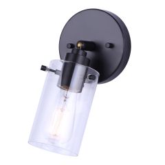 Applique murale Deleska, 1 lumière, noir