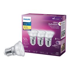 Ampoule DEL, PAR16, blanc doux, 6 W, 3/pqt