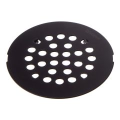 Couvre-drain de douche, noir mat, 4-1/4 po de diamètre