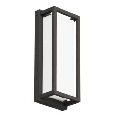 Appliqué mural d’extérieur, Lunox, noir, 12"