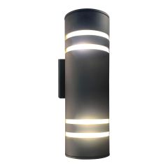 Applique murale extérieure, Solvarra, noir, 12.99" x 4.33" x 5.11"