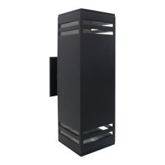 Applique murale extérieure, Maorra, noir, 12.99" x 12.5" x 5.9"