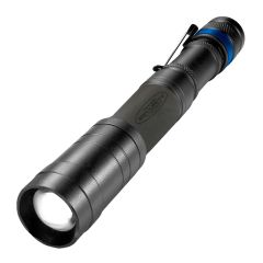 Lampe de poche, clip, noir, 350 lm