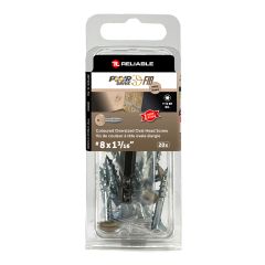 Vis à tête ovale élargie, #8 x 1 3/16", fini érable, 20/pqt