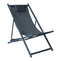 Folding Deck Chair - Dark Grey