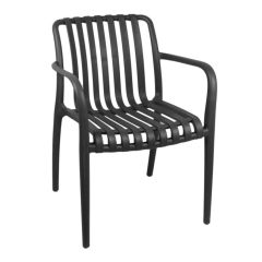 Plastic Patio Chair - Black