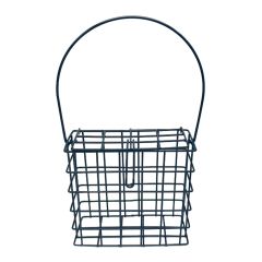 Steel Bird Feeder - 5.3" x 2" x 4.9" - Black