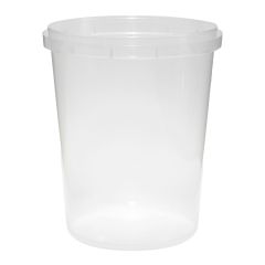 Contenant alimentaire rond en plastique, 1 L
