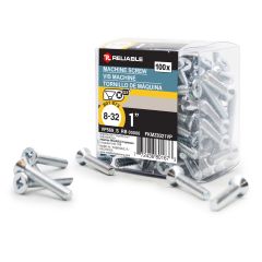 Machine Screws - Type B - 8-32 x 1" - 100/Pkg