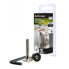 Boulons d'assemblage de type JBC, 1/4" x 35 mm, 4/pqt